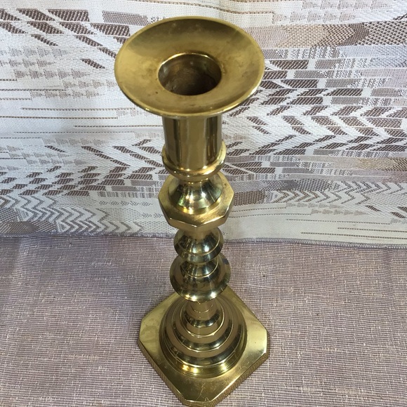 Vintage Heavy Solid Brass Candlestick